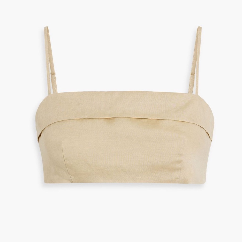 Onia Cropped Linen Top
